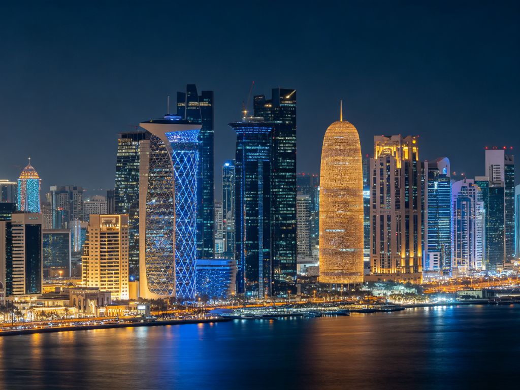 多哈城市夜景